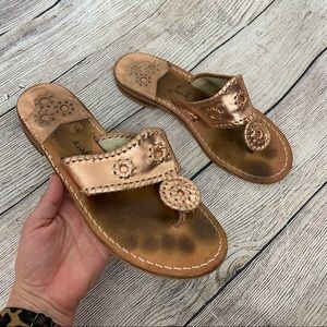 Jack Rogers Rose Gold Navajo Sandals